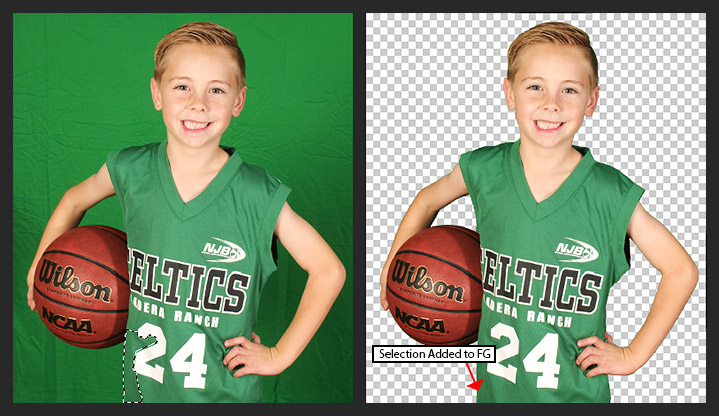 Green logo on short recovered